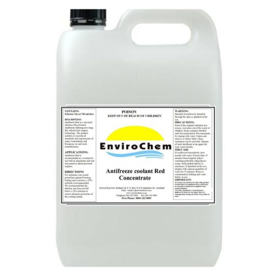 Antifreeze Coolant Concentrate Red 5 Litre - ChemShop Auckland NZ